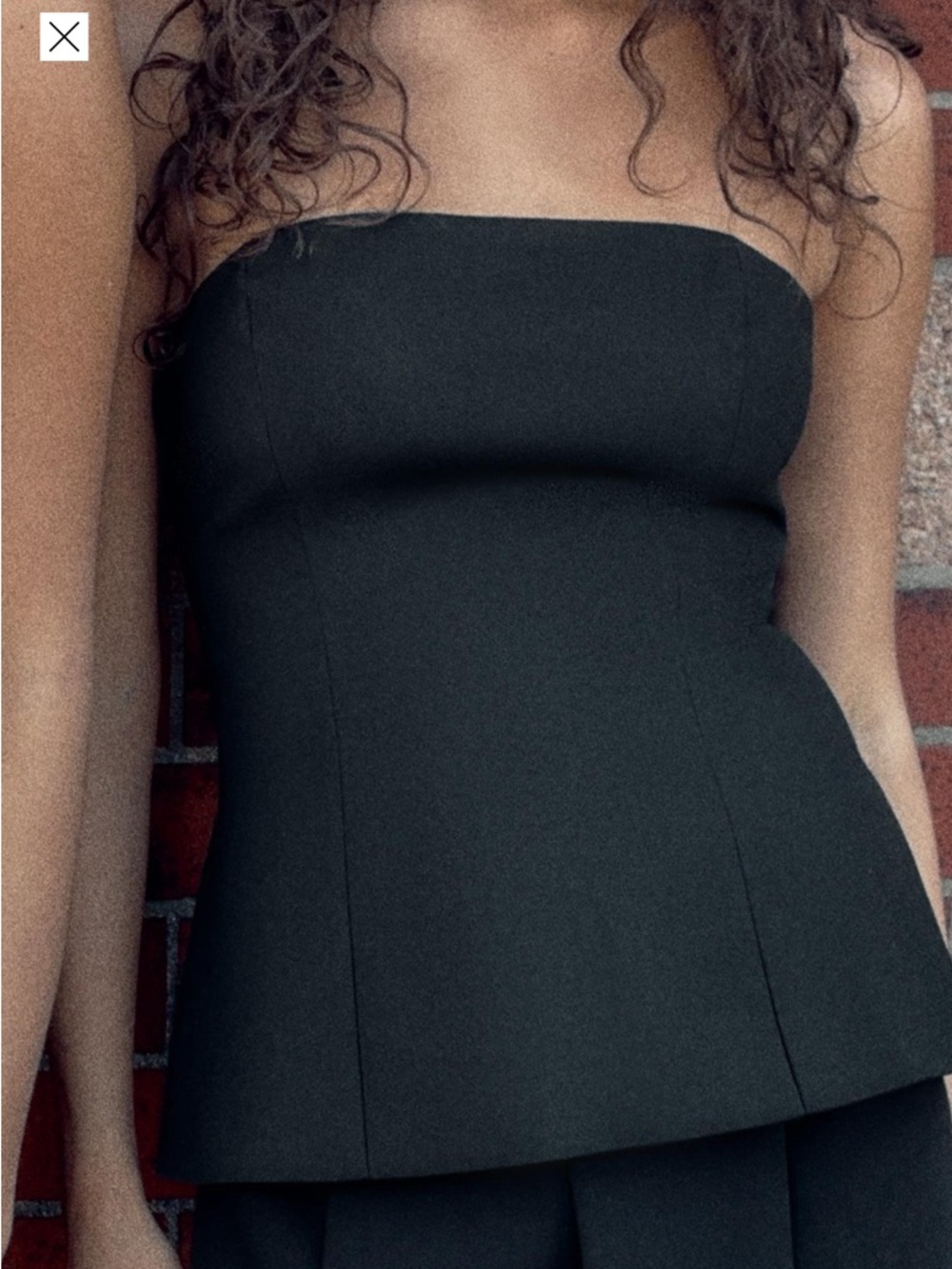 Zara Black Strapless Top